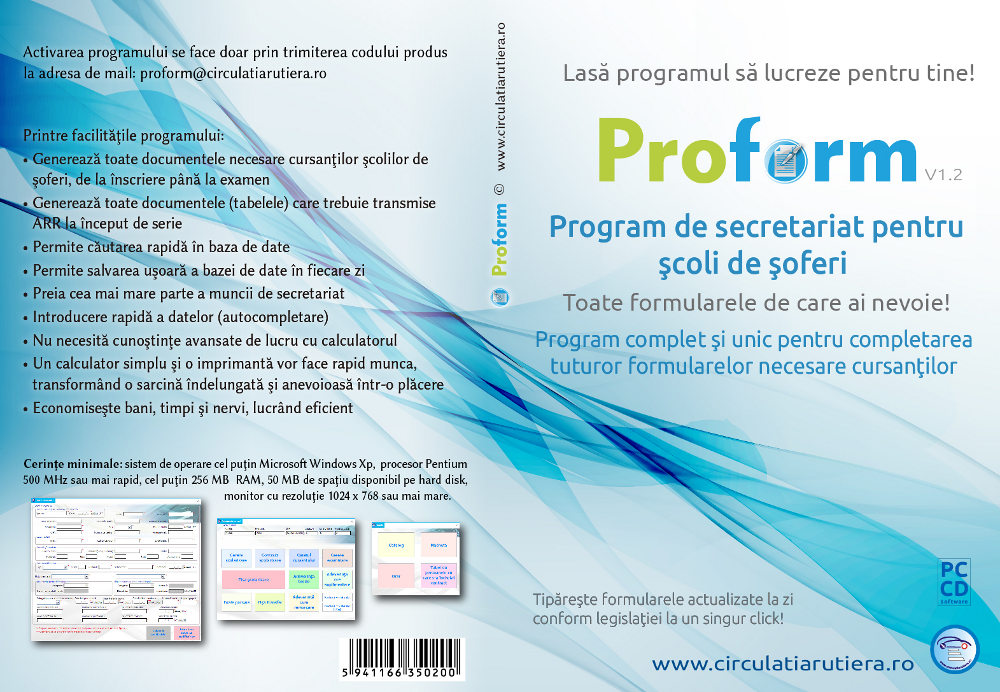 Program de secretariat Proform 1.2
